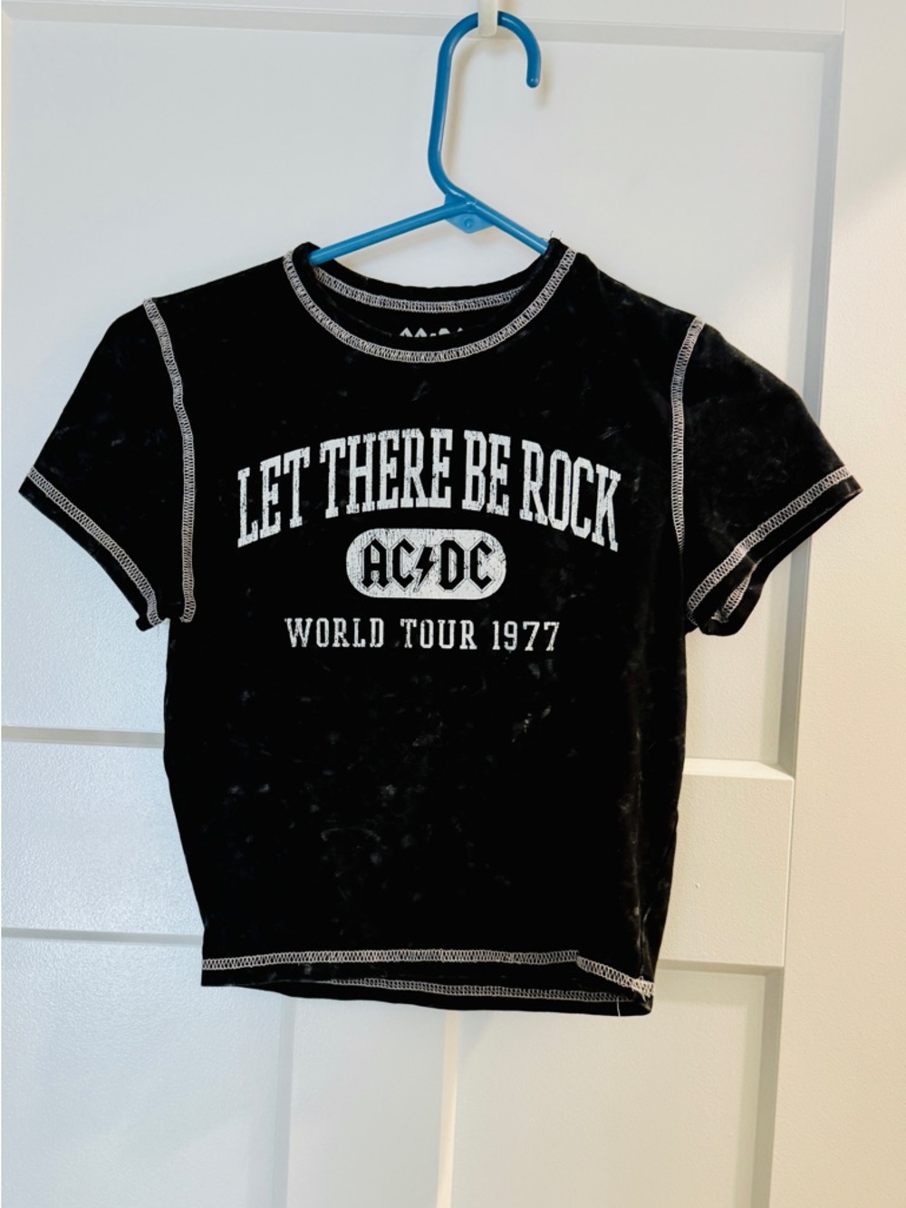 AC/DC Black Short Sleeve 'Let There Be Rock' Graphic Tee
